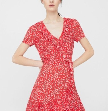 Floral Print Voile Bodysuit
